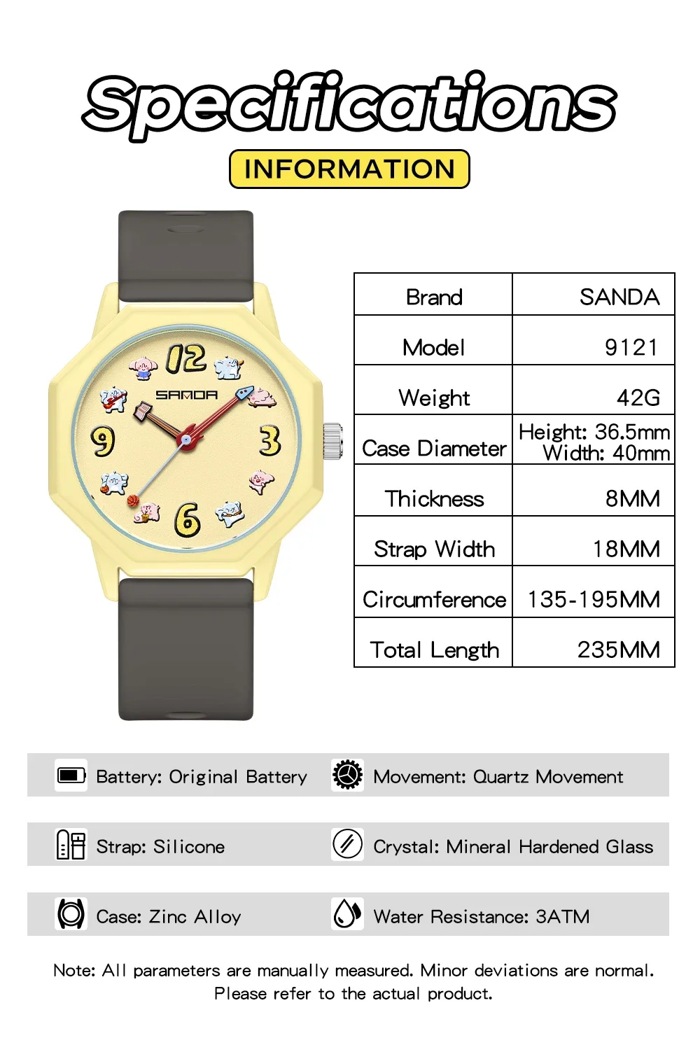 SANDA SD9121 Delicate Fashion Female Waterproof Quartz Bracelet Watch Plain Minimalist Shape For Teen Girls  Watch