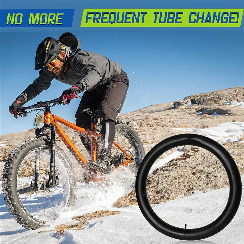 2 шт. 26X4.0 Fat Bike Tube с клапаном AV 32 мм, велосипедные трубки с 2 рычагами для шин, для шоссейного/горного/электрического велосипеда