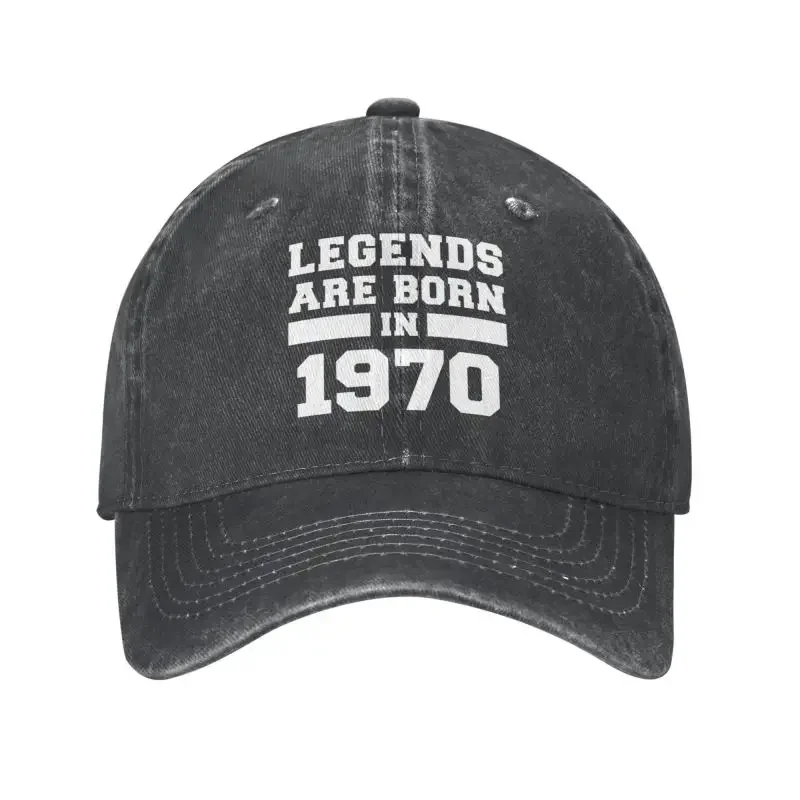 

Y2K Fashion Unisex Cotton Legends Are Born In 1970 Birthday Gift Baseball Cap Adult Adjustable Dad Hat Women Men Outdoor