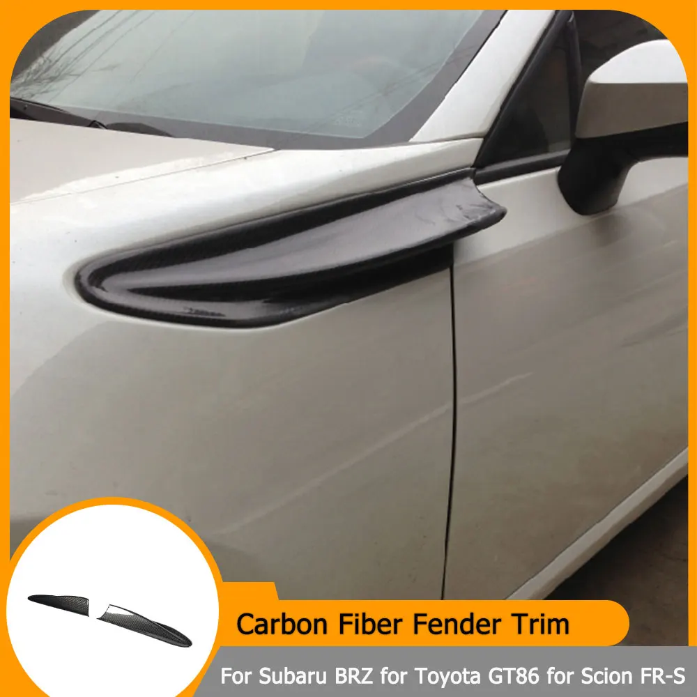 Car Front Side Fender Vent Trims for Toyota GT86 for Scion FR-S for Subaru BRZ 2012-2016 Racing Air Vent Covers Carbon Fiber