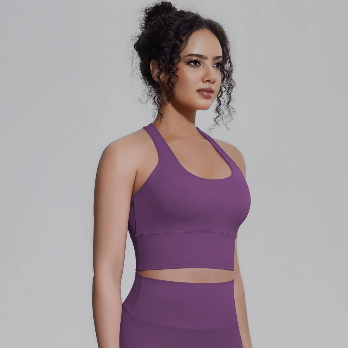 Rooftrellen Damen Fitness Yoga Sport-Top Sexy Rückenfreies I-förmiges Top Einfarbig Sommer Workout Gym-Kleidung Yoga-Top – Detail 21