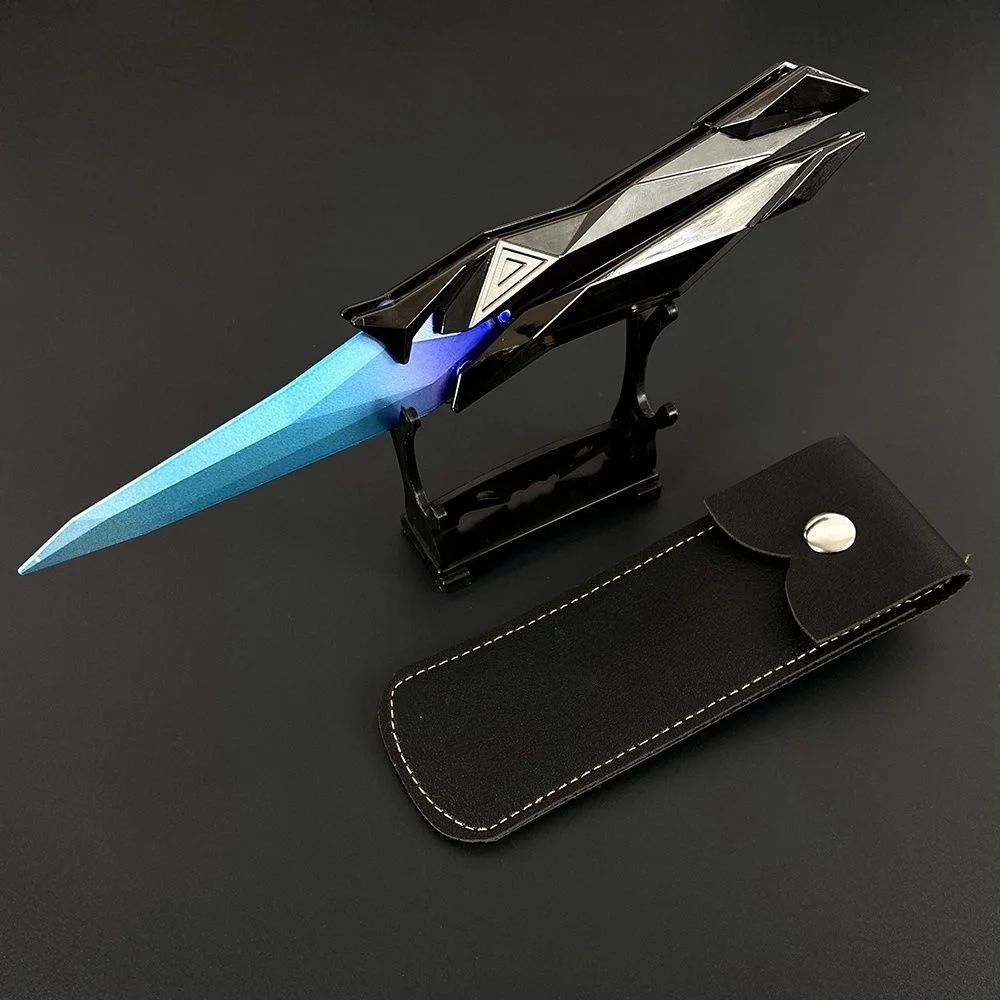 Réplique Karambit Singularity 2.0 – Couteau pliable en plastique ABS, bord sûr et non tranchant pour les collectionneurs de cosplay et de jeux Valorant