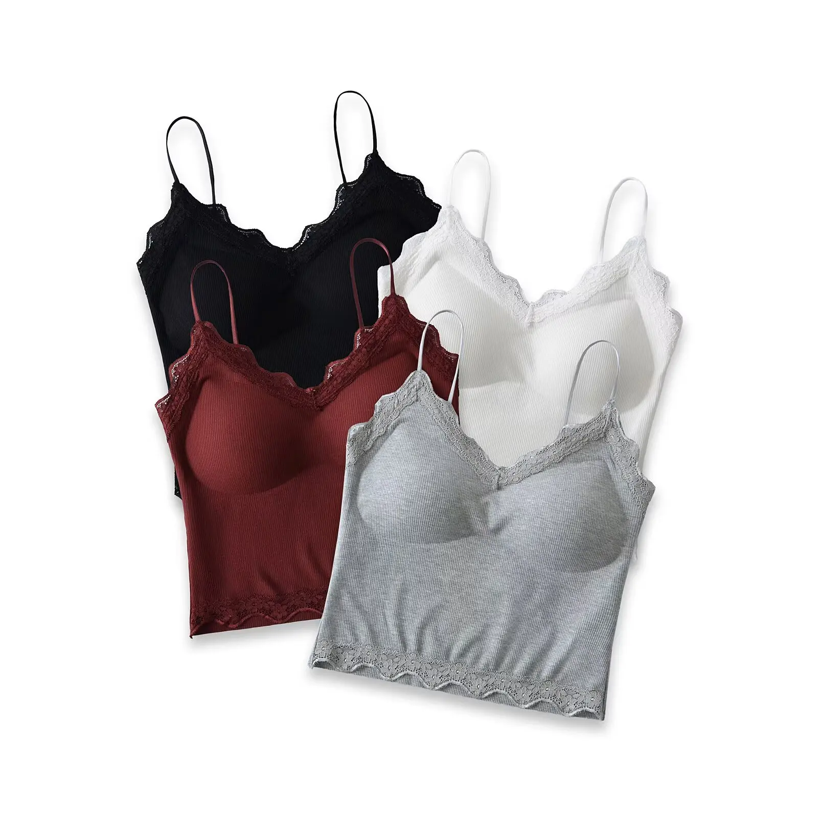 

UNIZERA women's camisole vest chest cushion pure desire slimming lace edge sexy inner layer base summer new vest