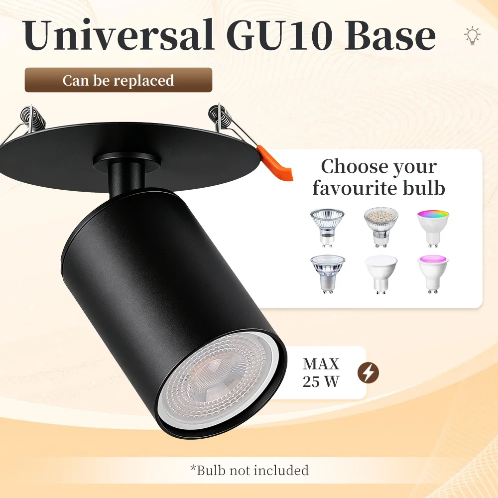 Recessed Ceiling Spotlight Replaceble GU10 Bulb Led Spot Light Indoor for Living Room Kitchen Store Ceiling Lamp Decor 110/220V - view 2