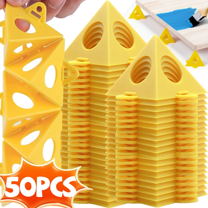 

10-50Pcs Pyramid Rack Paint Stands Support Frame Tripod Woodworking Triangular Bracket Spray Painting Tools for Cabinet Door