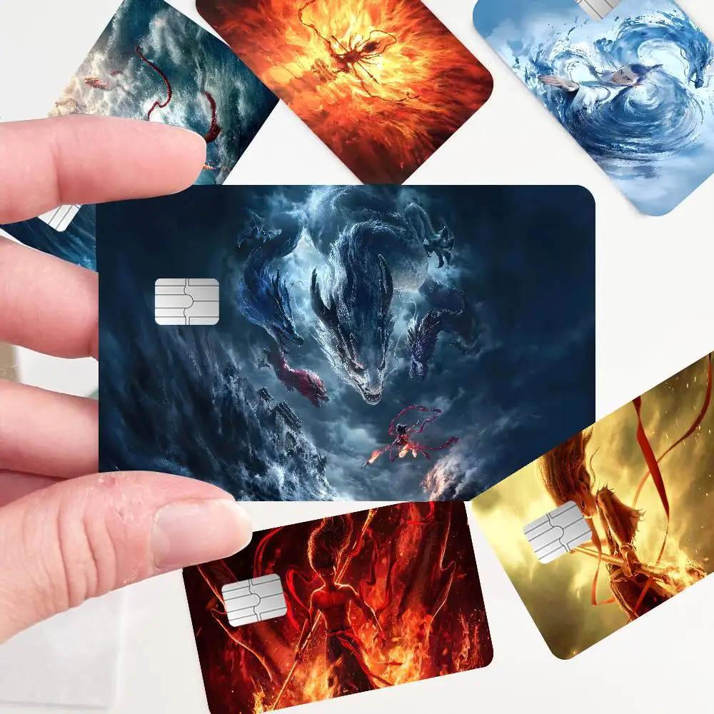 Mythic EPIC Nezha zhi motong jiangshi Game Film Cover Sticker Case for Small Chip Credit Debit Card Front Side