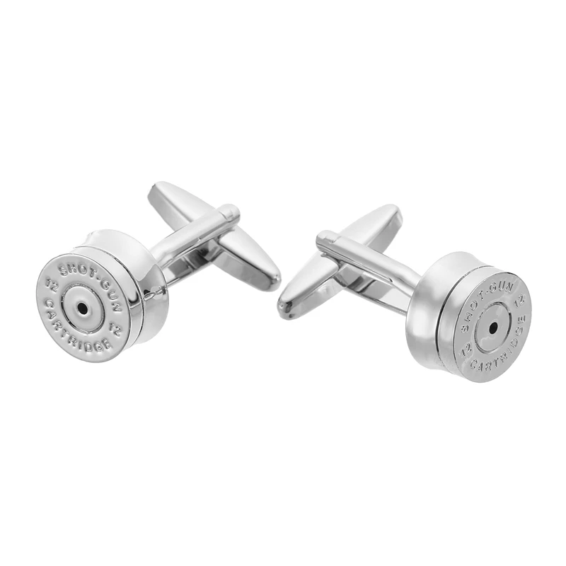 WN French men\'s shirt Cufflinks High quality brass silvery bullet Cufflinks