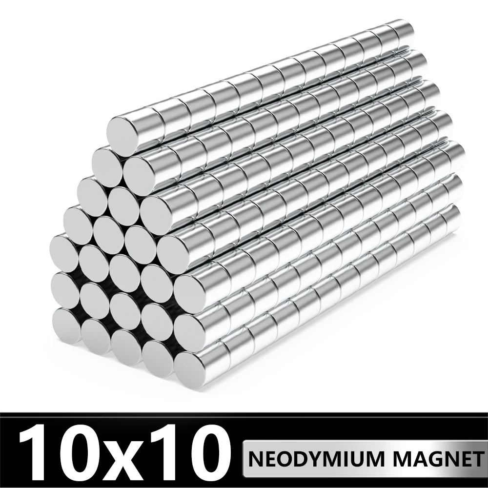 

1~100Pcs Small Round Magnet 10x10 Permanent NdFeB Super Strong Powerful Magnets imans N35 10mm x 10mm Neodymium Magnet