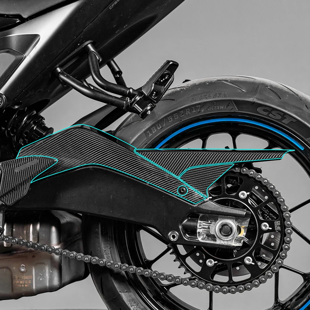 تستخدم ل CFMOTO 675NK دراجة نارية مزورة ألياف الكربون واقية أعواد تزيين مجموعات من الملحقات Refi