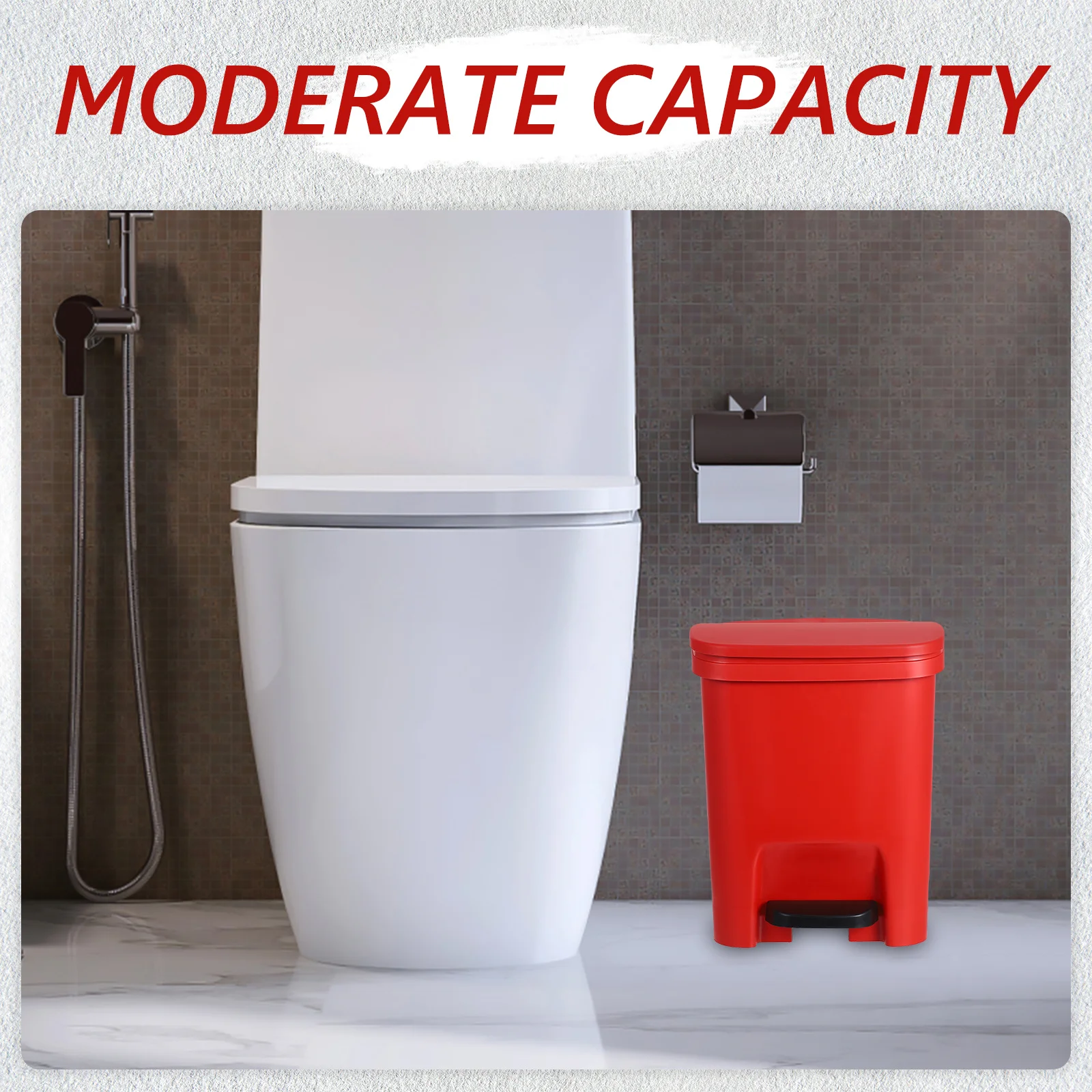 10L دواسة بلاستيكية سلة المهملات الوجه الغطاء العلوي سلة المهملات الحديثة للمطبخ الحمام مكتب غرفة نوم المنزل النوم المرآب تحت المكتب