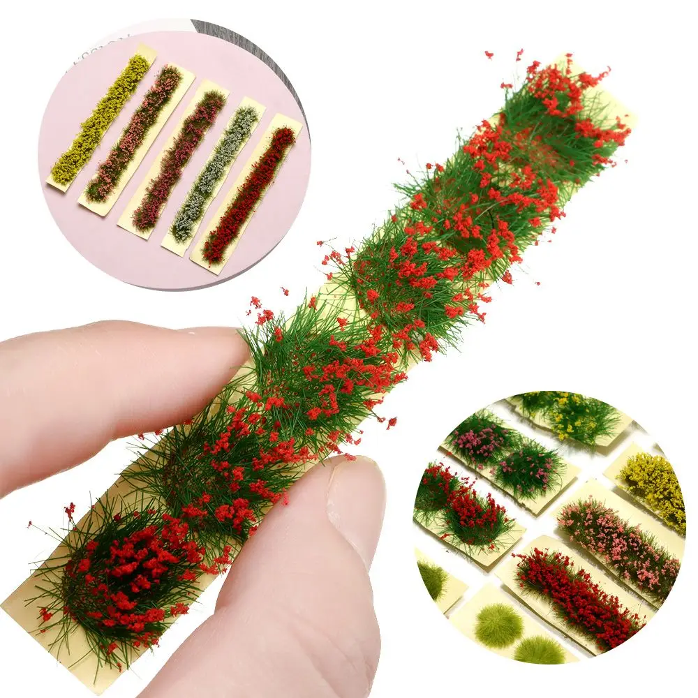 Durable Building Layout Sand Table Flower Cluster Miniature Garden Decor Landscape Wargame Grass Tufts