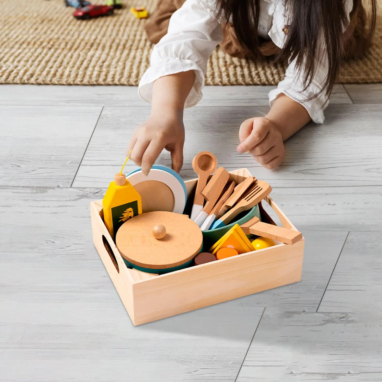 Conjunto de brinquedos de cozinha para crianças Simulação de cozinha realista Conjunto de pan para