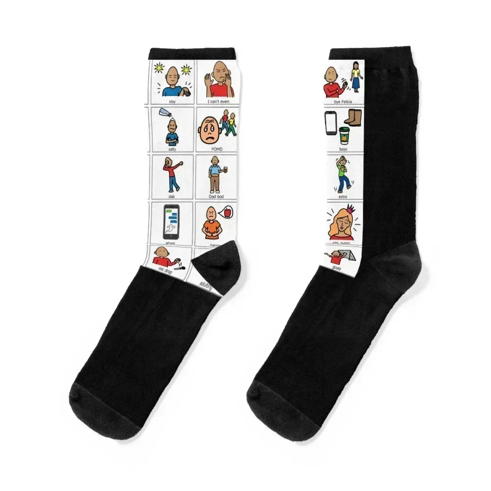 

AAC Slang Socks designer warm winter Soccer happy Designer Man Socks Women's