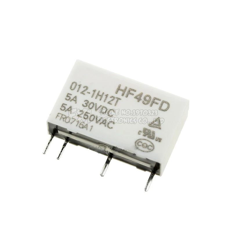 5PCS Relay 12V HF49FD-005-1H11 005-1H12 HF49FD DC5V 1H11 4PIN 5A Relay 5V Rele 12V 24V