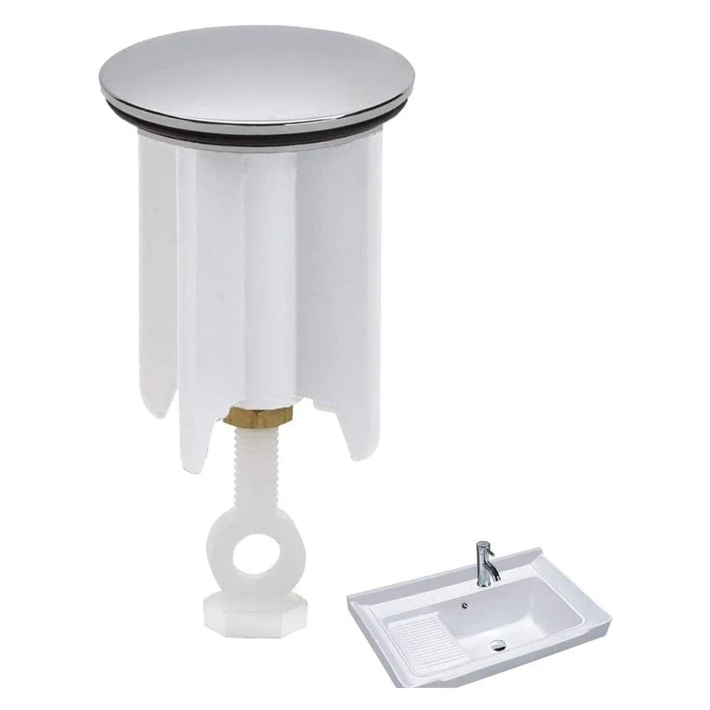 Universal Wash Basin Plug Copper Cover Sink Bathroom 40mm Pop-Up Plug Replacement Drain Plug Bathroom Faucet Fixture