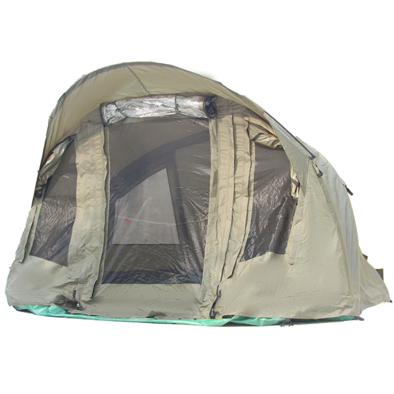 

Top quality Qualified 210 PU 4 season 2 people Waterproof Inflatable Carp Fishing Umbrella Tent Bivvy