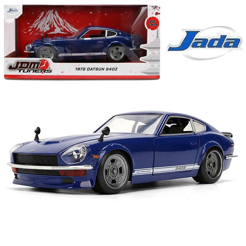 

Jada JDM масштаб 1:24 1972 DATSUN 240Z синий сплав модель автомобиля классический сувенир для взрослых подарок хобби и игрушки