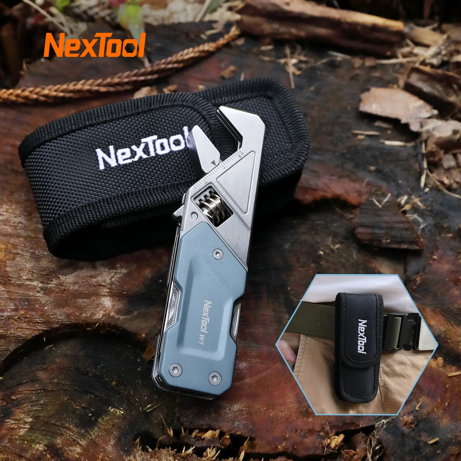 NexTool Wrench W1 Multitool Verstellbarer Schraubenschlüssel 6-in-1 EDC Taschenwerkzeug Klappbarer Schraubendreher Feile Outdoor-Fahrradreparatur Handwerkzeuge – Detail 5