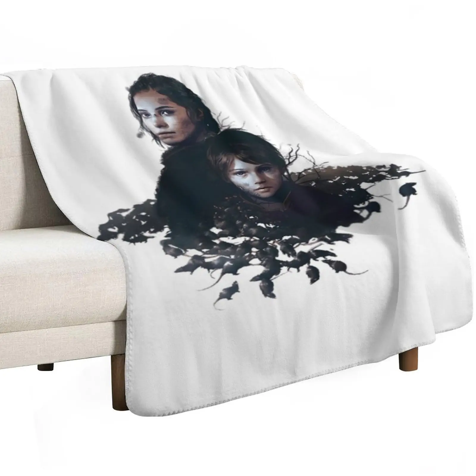 A Plague Tale Throw Blanket wednesday Sofa Throw manga Soft Plaid Luxury Warm Blankets