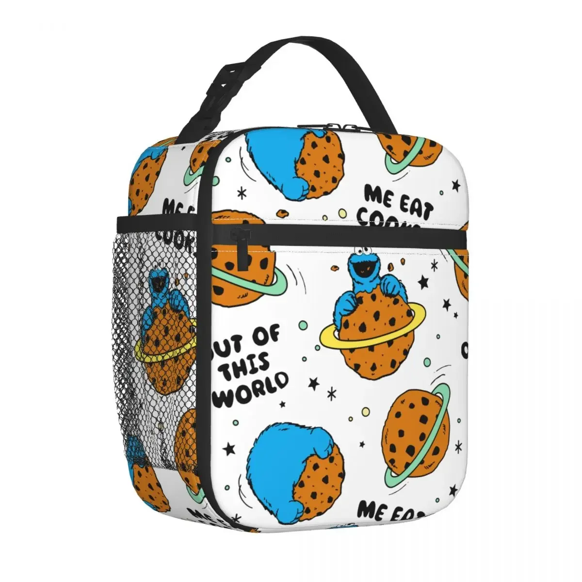 Cookies Monsters Happy Birthday Insulated Lunch Bags Cooler Meal Container Cartoon Leakproof Tote Lunch Box Bento Pouch Work