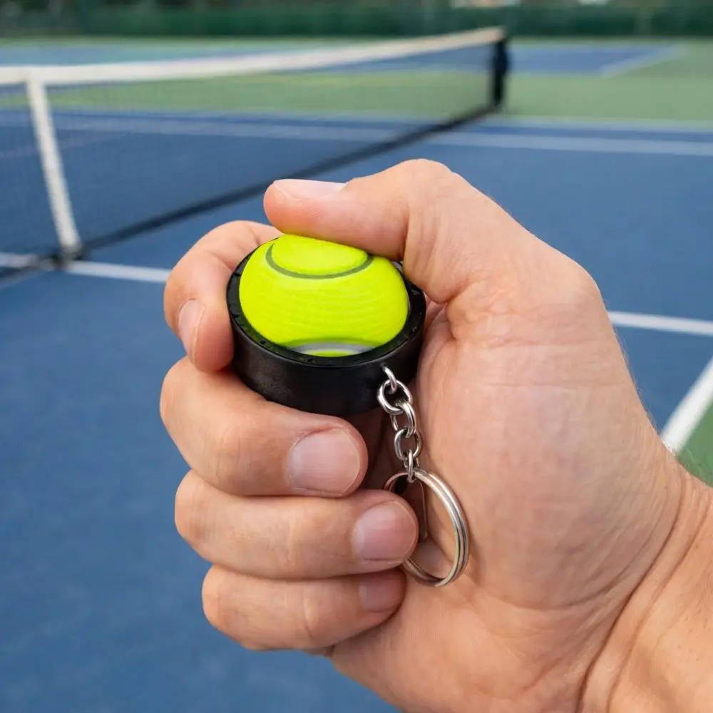 Spherical Button 3D Printed Keychain Creative Design Sports Theme Stress Relief Keychain Portable Basketball Clicker Keychain