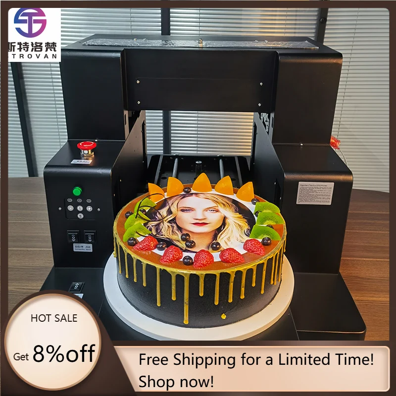 طابعة نافثة للحبر STLF JW A3 مع طابعة طعام مطبوعة XP600 للحبر الصالحة للأكل على كعكة الحلوى والخبز والشوكولاتة للخبز والكاترين