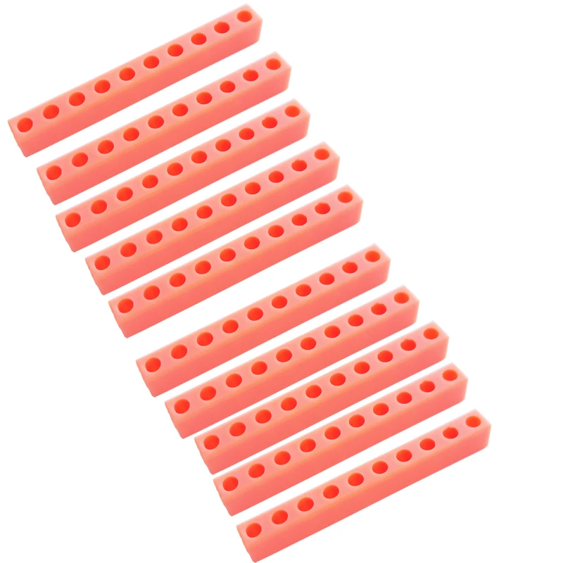 10pcs/bag TPR 10 Holes Screwdriver Hole for H4.0 4mm screw driver bits Hex Shank Bit soft Holder Plastic Head Storage Case Tool