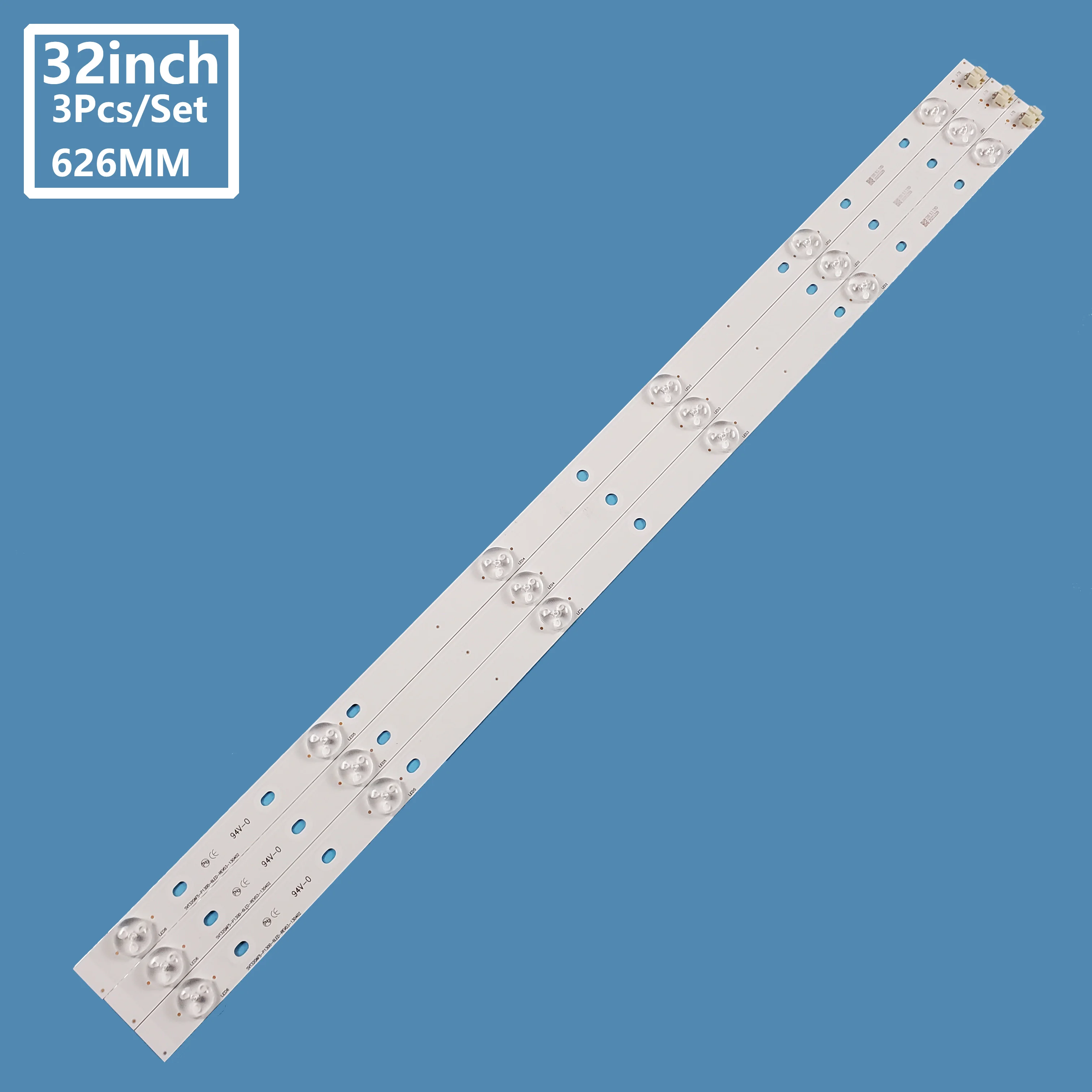 Tira de luces LED de retroiluminación para televisor Toshiba, accesorios de reparación para TV inteligente, SVT320AF5-P1300-6LED-REV03, 32P1300/1400 32P2400VM, 3 unidades por juego