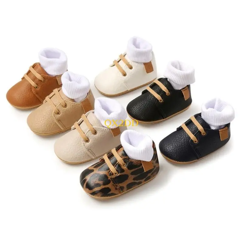 

QX2D Baby Lace-Up Shoes Infants Casual Shoes First Walker Toddler Prewalker Shoes