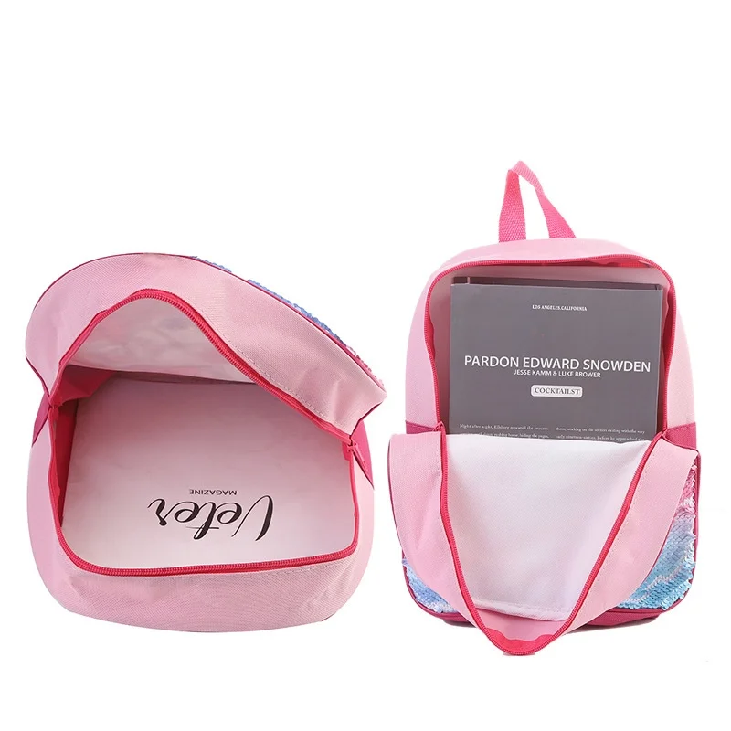 Children Lovely Cartoon Unicorn Dinosaur Backpacks New Double Sided Transformation Sequins Fashion Schoolbags for Girls Boys Hot