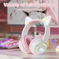 NEW ONIKUMA Wireless Headphones Bluetooth Gaming Headset RGB Lighting Original Cat's Ears Wired Earphones for Pc Mac GT838