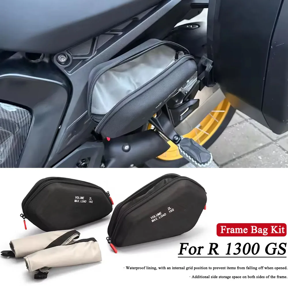 

Motorcycle Side Frame Bag Storage Package Bags Waterproof Bag 2L FOR BMW R 1300 GS GS1300 R1300 GS R1300GS 2023 2024 2025