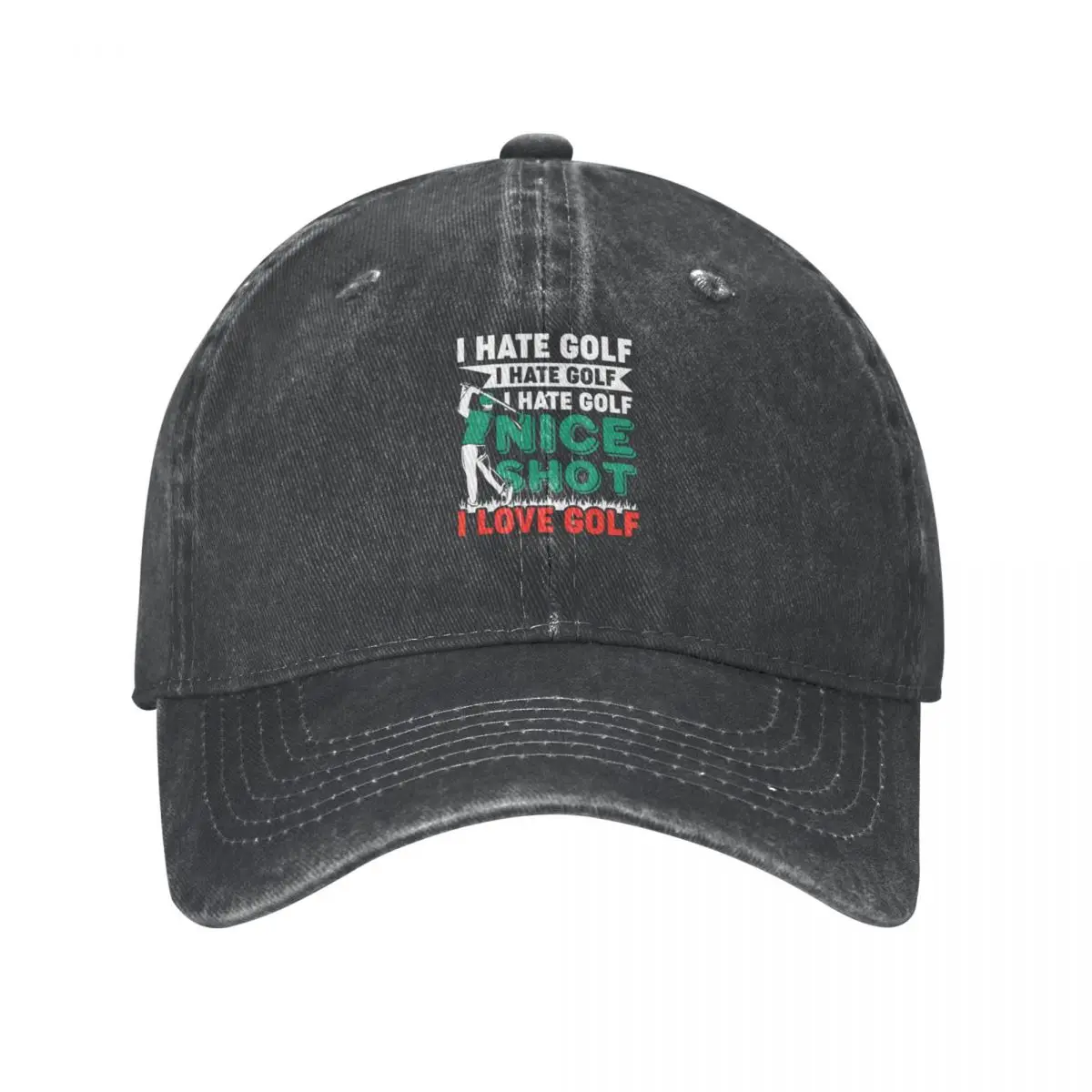 I Hate Golf - Nice Shot - I Love Golf Cowboy Hat Bobble Hat Beach Outing Mens Hats Women's