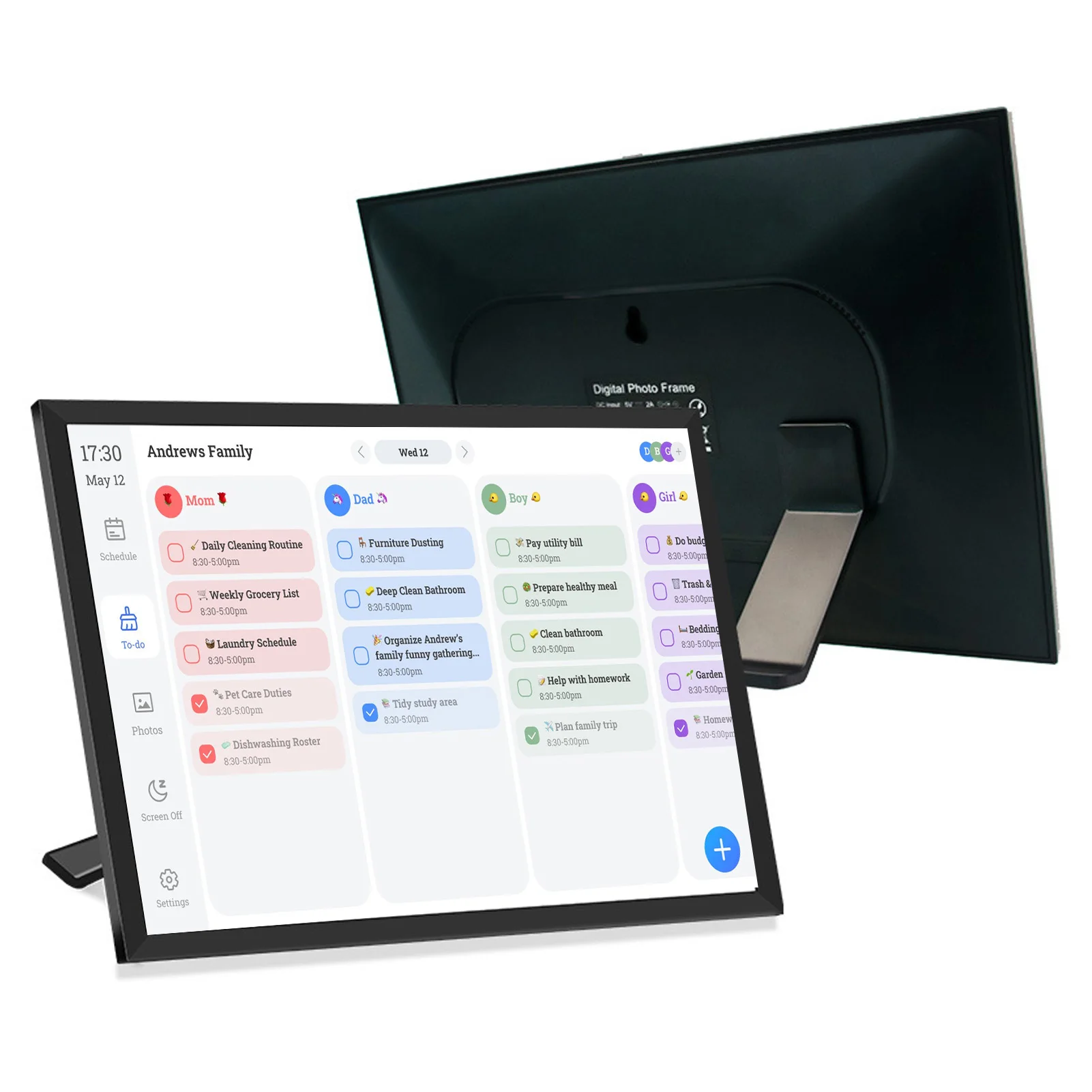 

【Новинка】10,1-дюймовый умный цифровой календарь и планировщик с сенсорным экраном HD, умный календарь с таблицей работы для семейного офиса