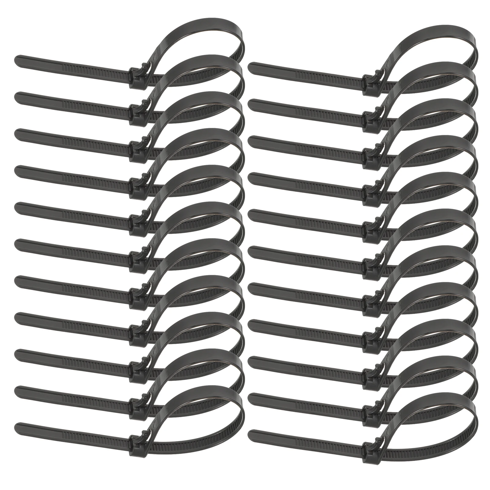 

100pcs PA66 Nylon Cable Ties Black Small Reusable Wire Mounting Zip Cord Organizer for Indoor Outdoor Binding Pipes Bags Garland
