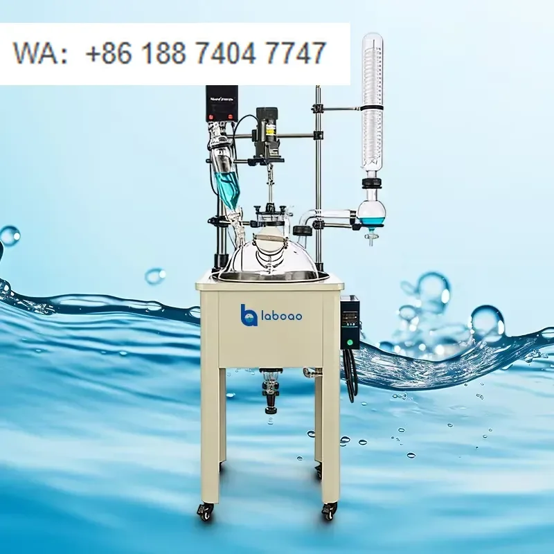 for  10L 20L 30L 50L Single Layer Glass Reactor Chemical Automatic