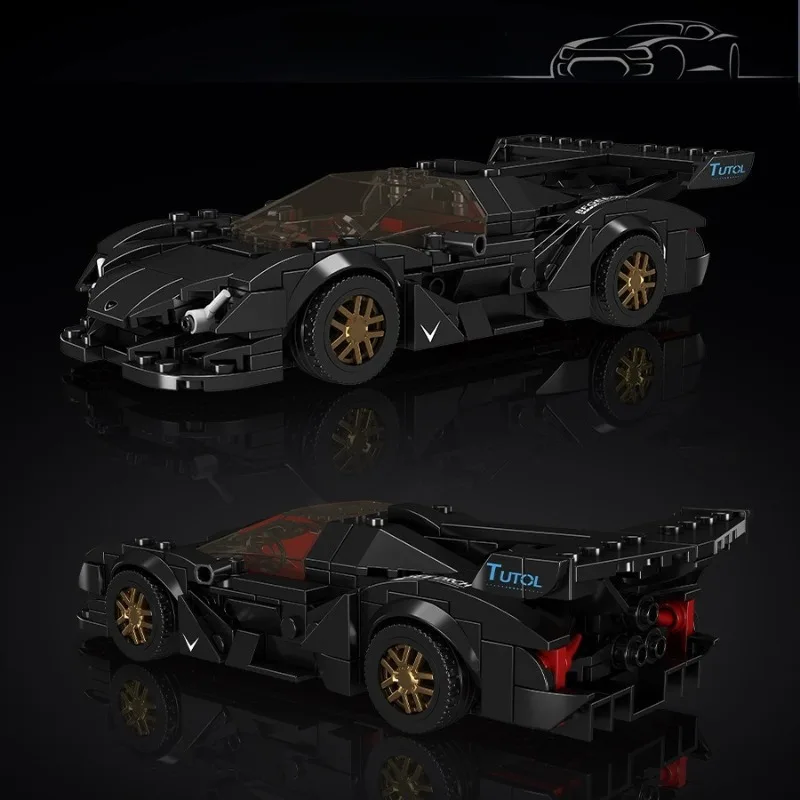 Puzzle Assembly Mini Luxury Car Series - Apollo IE Sports Car Building Block Toy Model Creative Assembly Desktop Decoration Toy