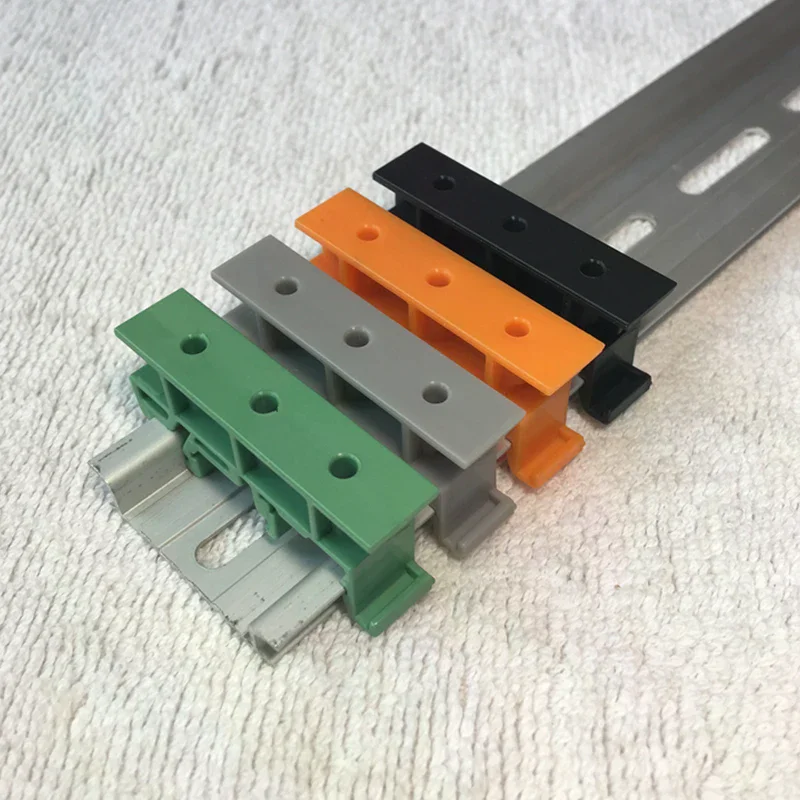 PCB 25mm DIN Rail Mounting Adapter Circuit Board Bracket Holder Carrier Clips