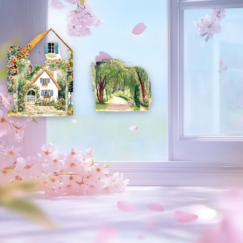 Town Stories Series PET Sticker Pack 30Pcs House Themed Decor for Daily Journal Planner