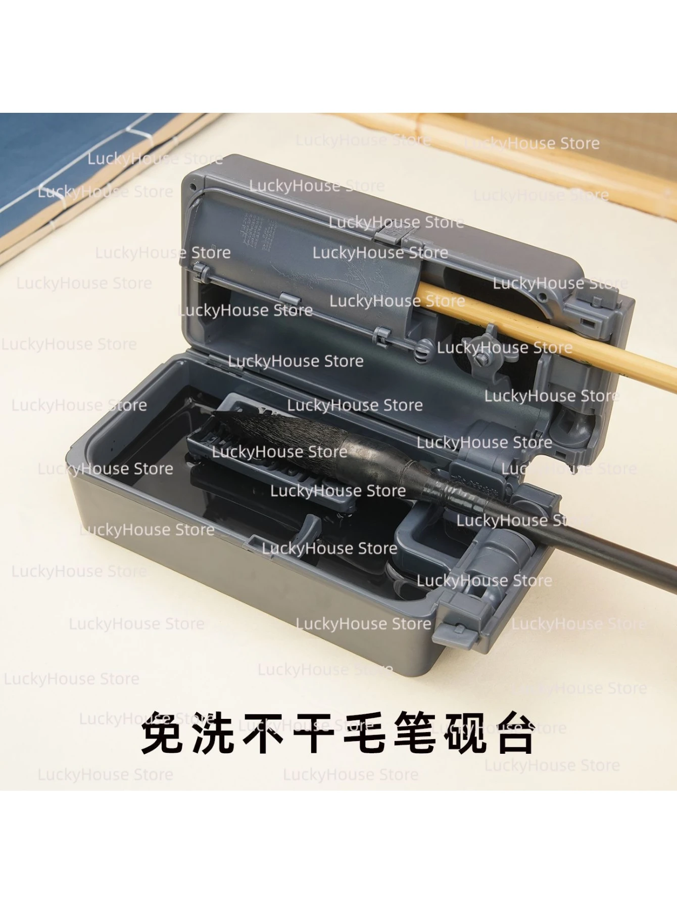 Multifunctional Ink Stone with Lid, Moisture Retaining Non-drying Ink Tray, No-wash Ink Stone for Chinese Calligraphy