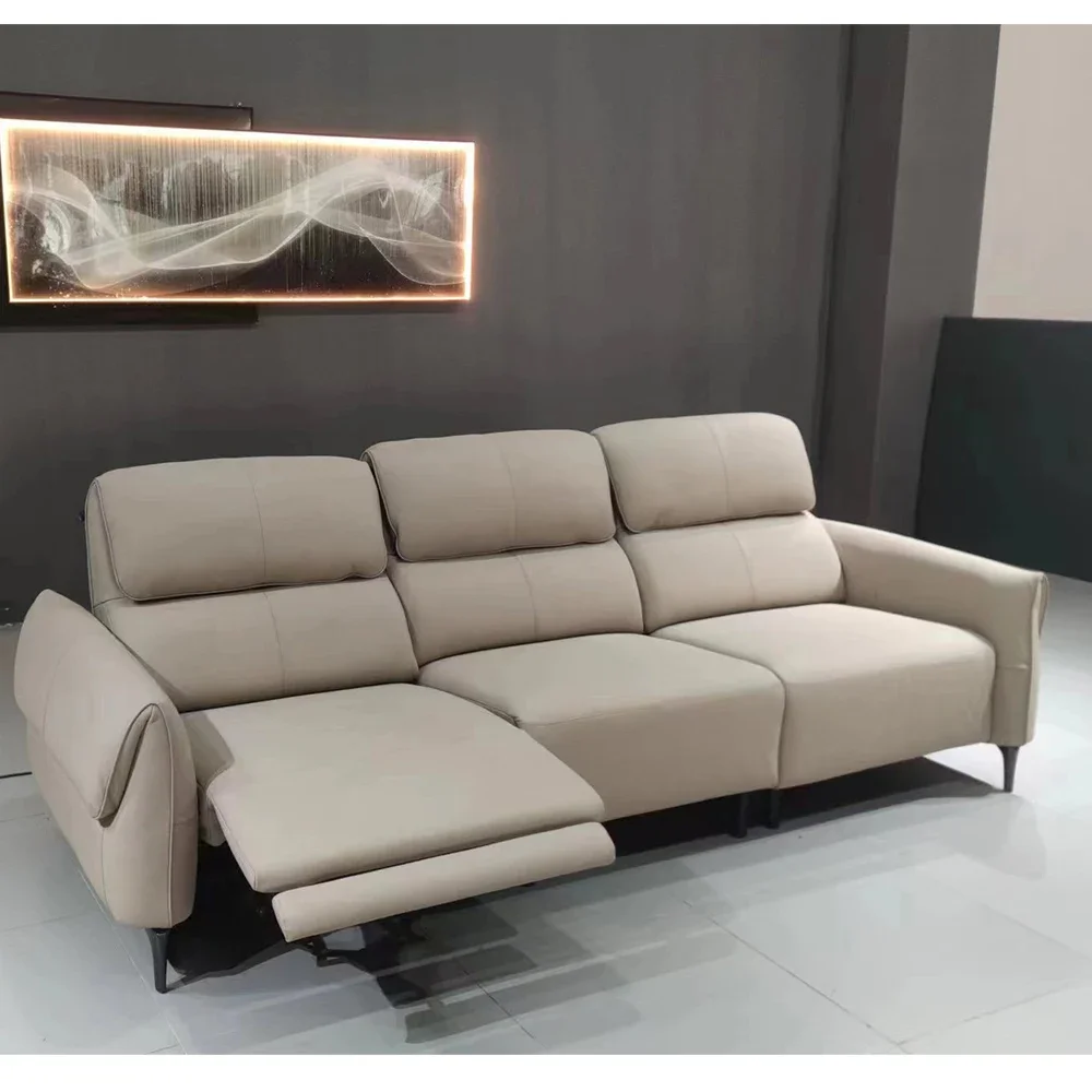 MINGDIBAO Living Room Sofa Electric Recliner Italian Genuine Leather Sectional Sofas Power Reclining Seats Multifunctional Couch