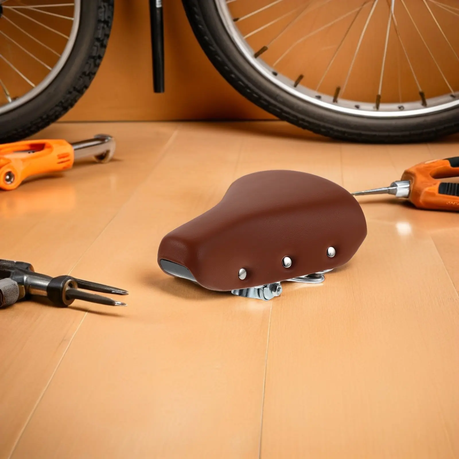 

Vintage Bicycle Saddle Wide Foam Padded Comfortable Bike Seat For Men Women Retro Cycling Ride Mountain Road Bikes