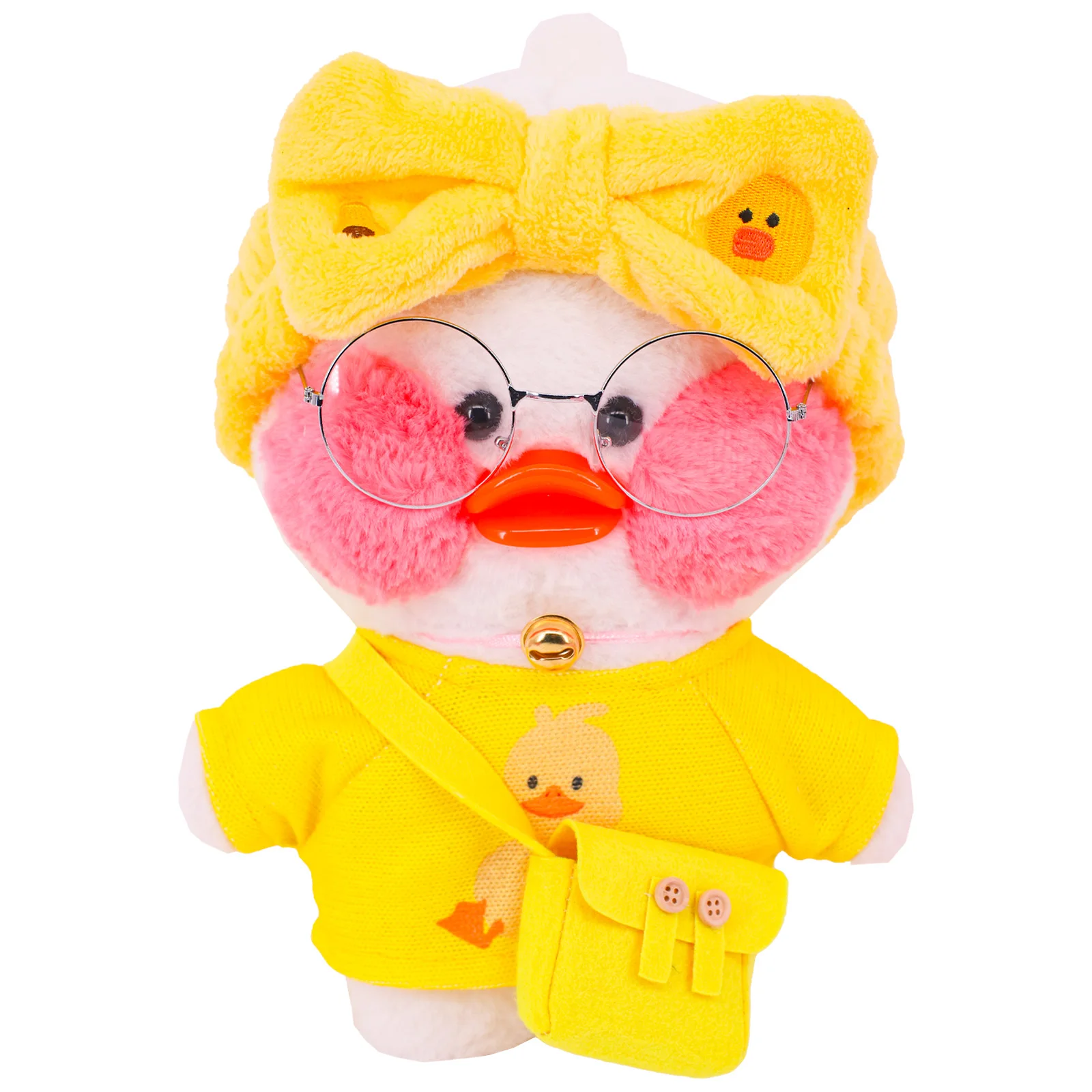 Pink Doll Clothes Dress Sweater Hat Uniform Fit 30cm Lalafanfan Yellow Duck Doll Children\'s Toy Girl Gift Duck Doll Accessories