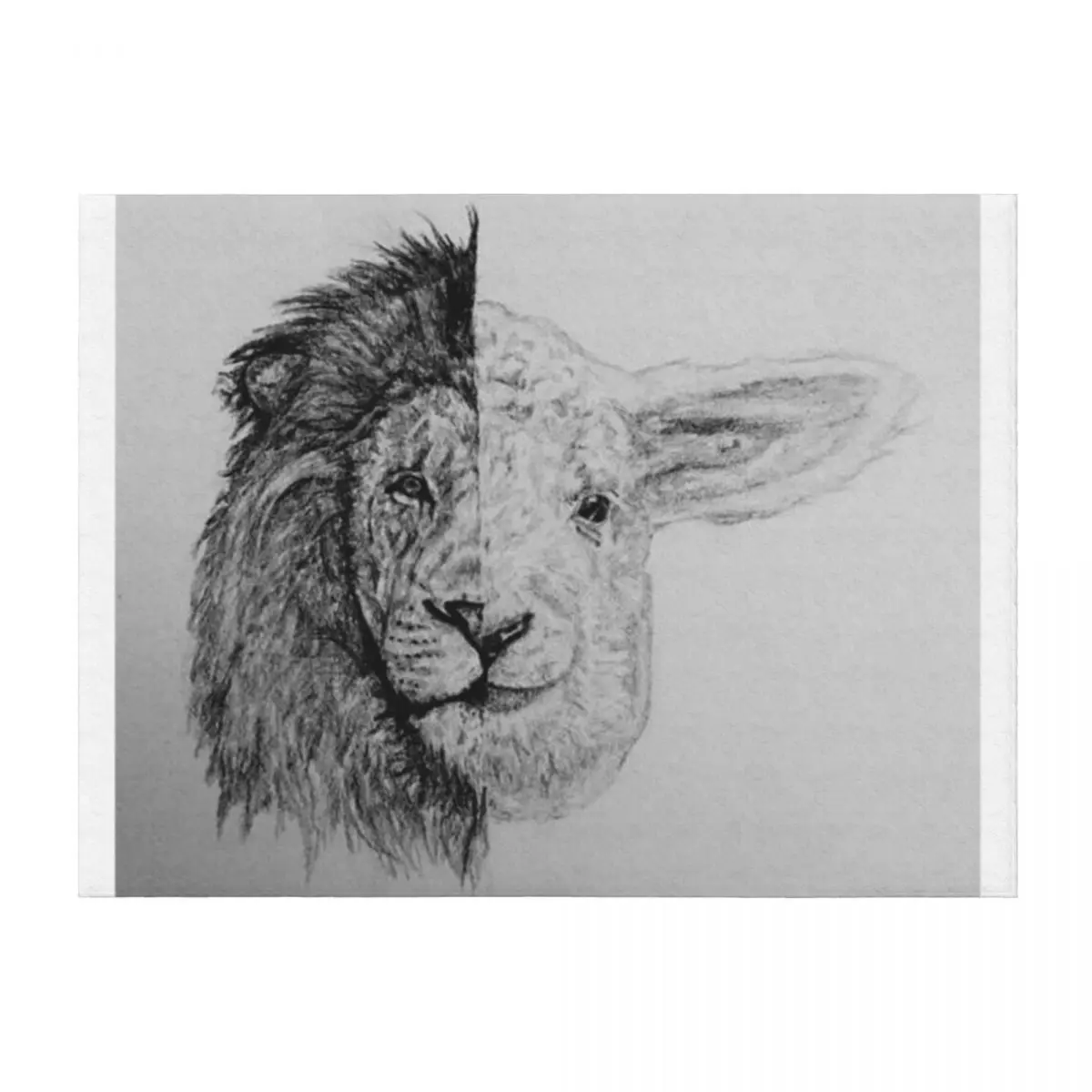 

The Lion and the Lamb Throw Blanket Hair Designers Hairy Blankets