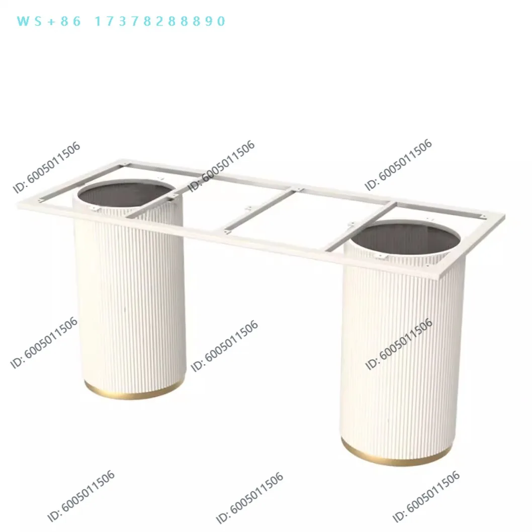 Rock slab table legs wrought iron brackets, can be fixed cylindrical semicircular oval dining table tea table marble base suppor