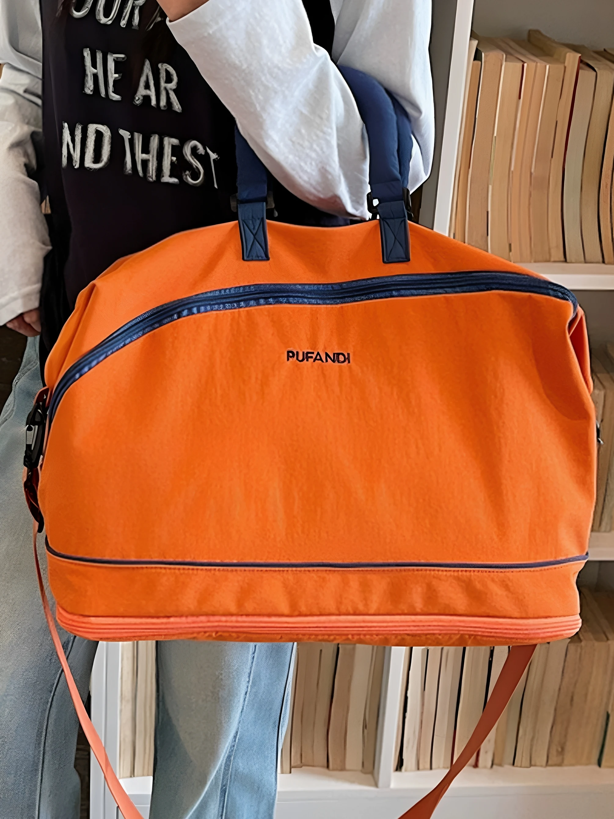 large-capacity-fitness-bag-travel-bag-women's-handbag-single-shoulder-crossbody-short-trip-outdoor-bag-yoga-swimming-training