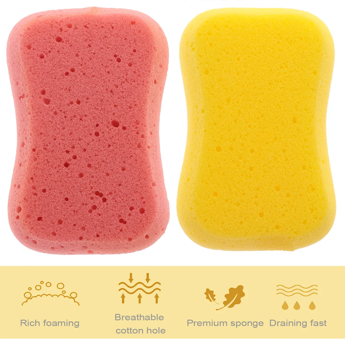 4 Pcs Bathroom Mat Cleanser Detergent Goshi Exfoliating Shower Sponge Sponges Scrubbers Man Body