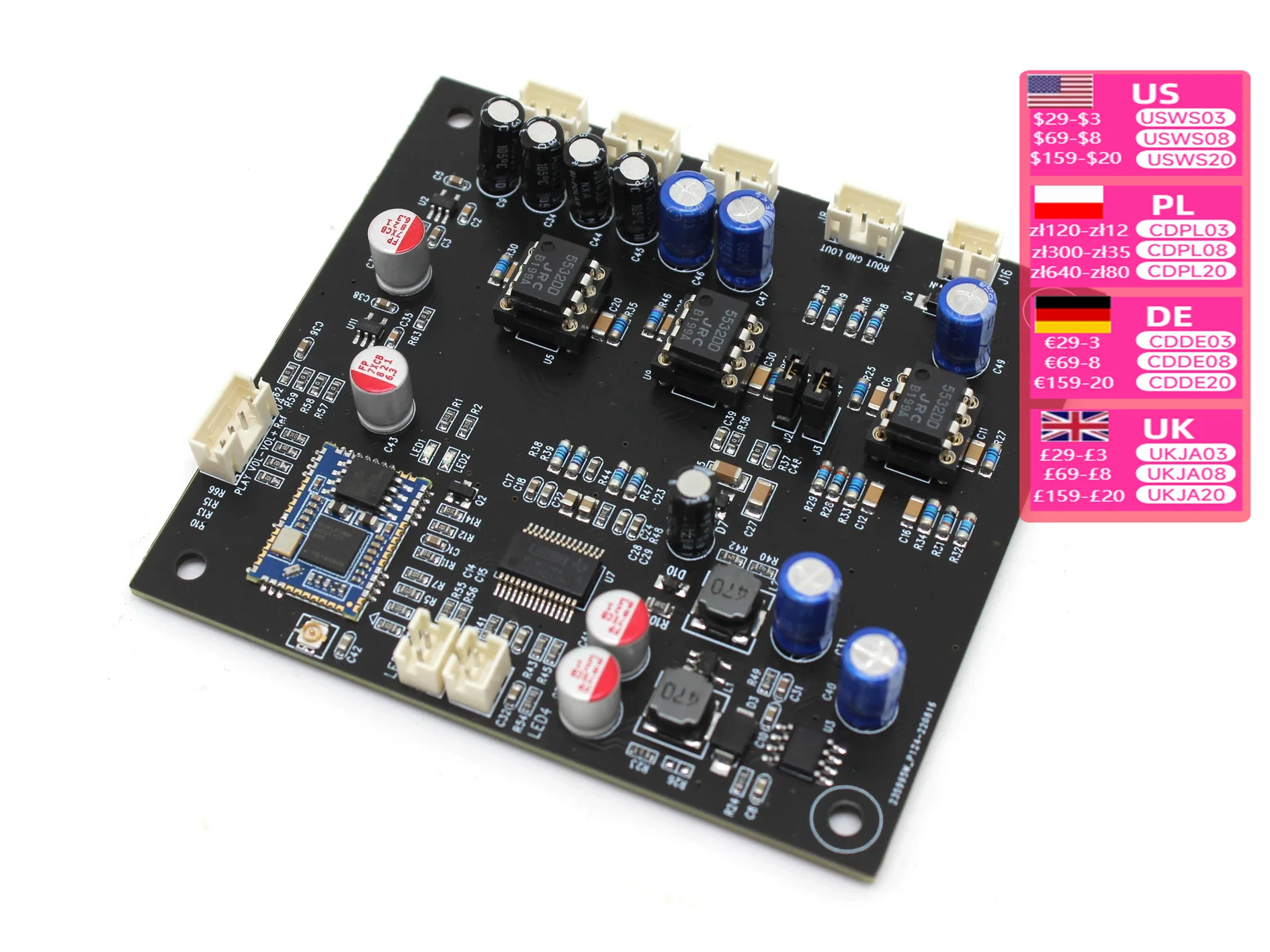 Nvarcher QCC5125  Bluetooth 5.1 decoder board HIFI PCM1794A DAC Audio Fully balanced differential output LDAC