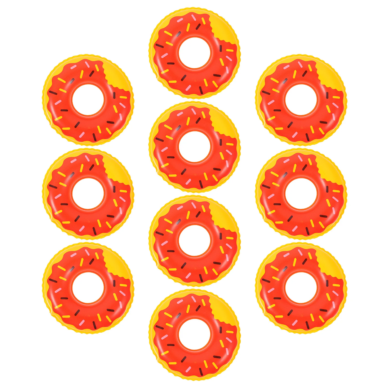 

10 Pcs Mini Swimming Ring Ornaments Donut Pool Float Miniature Inflatables Rings Floats