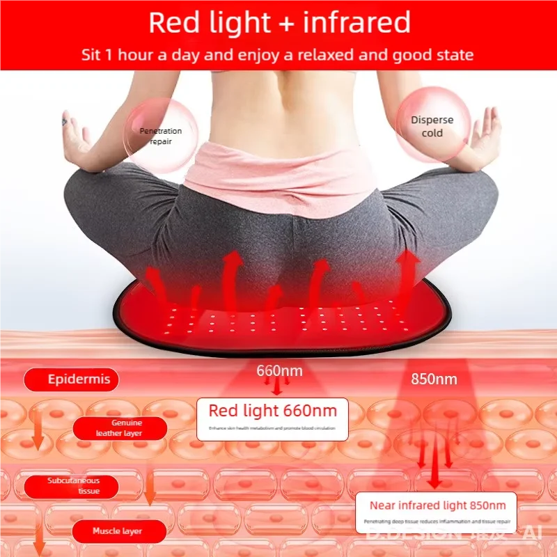 Multi Purpose Infrared Red Light Seat Cushion Foot Pad Cushion